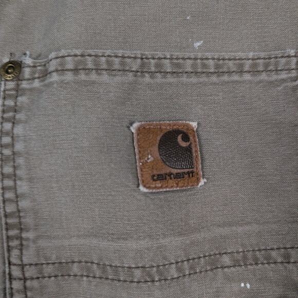 Vintage Carhartt Double Knee Pants Dungaree Fit 30x29 B195 LBR Distressed Paint - Picture 14 of 16